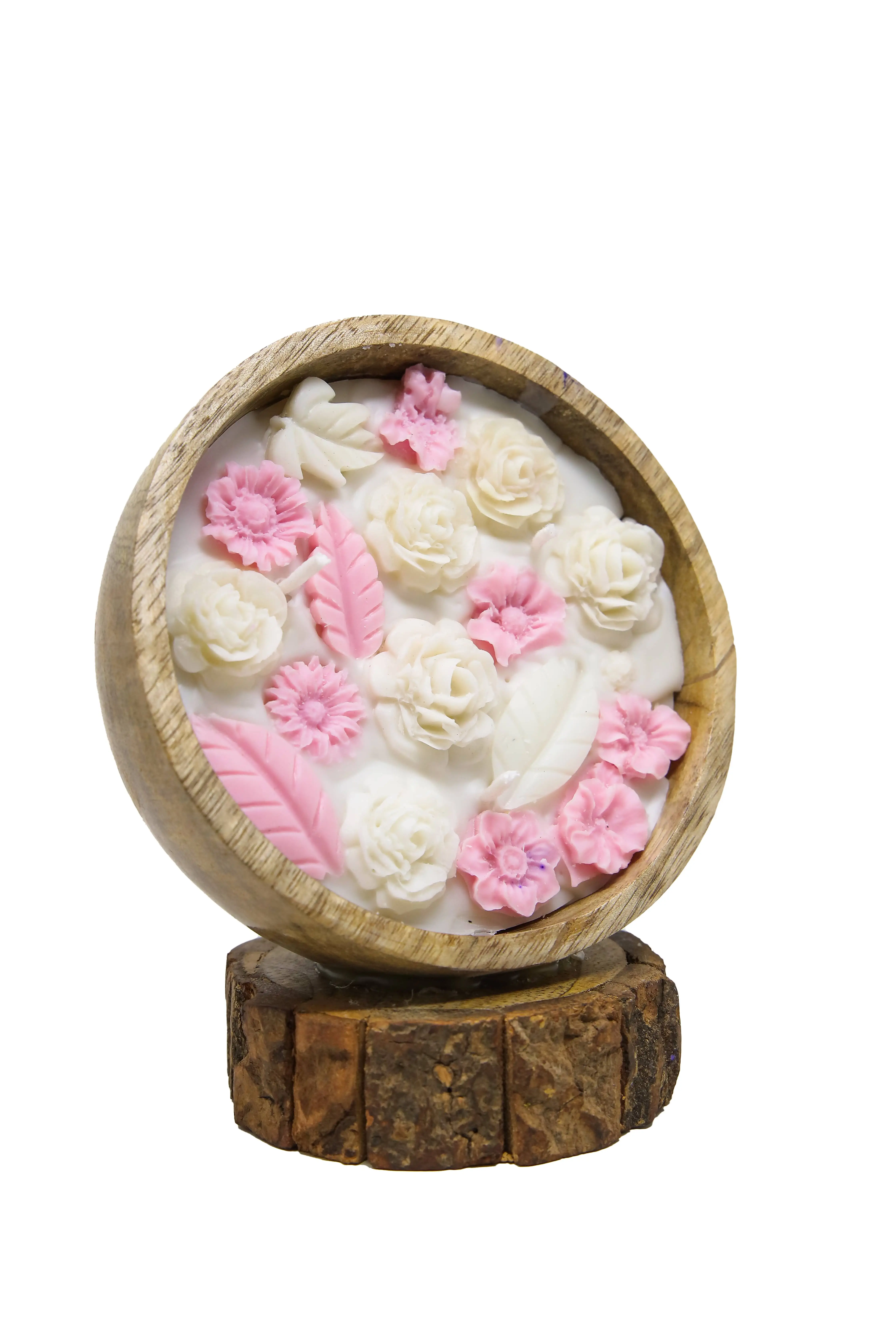 Aroma multi colour wax flower candle
